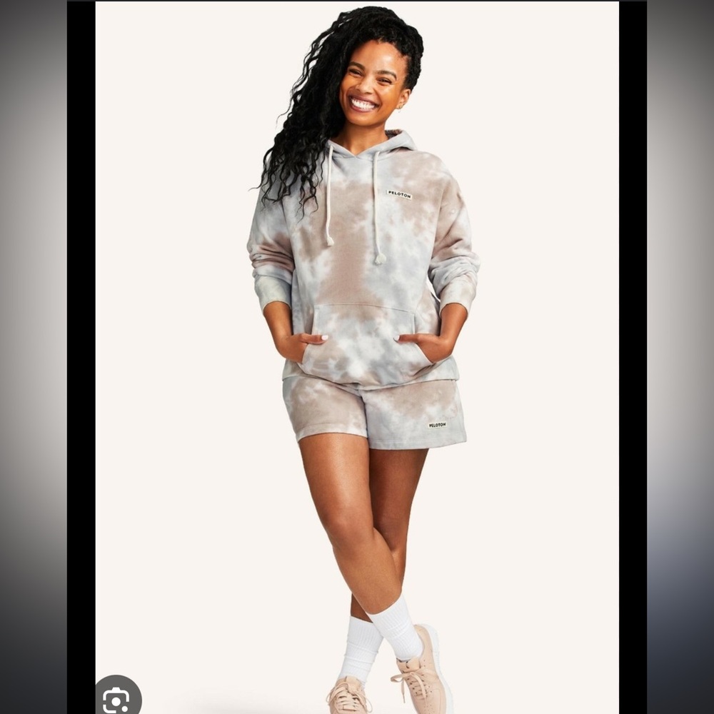 Peloton Tie Dye Downtown Hoodie & Downtown Shorts Set